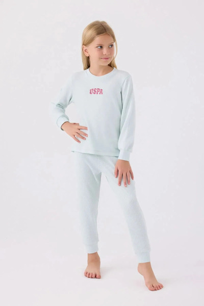 U.S. Polo Assn. طقم مرخص Us Polo Assn للبنات، مناسب لعمر 4 إلى 15 سنة، باللون...