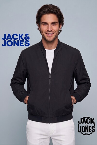 Jack & Jones Jprccillusion Bomber Sn Black Mont Jacket