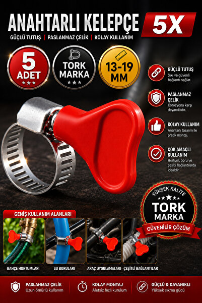 By mag 13-19 mm Self-Tightening Hose Clamp with Butterfly Wrench 5X