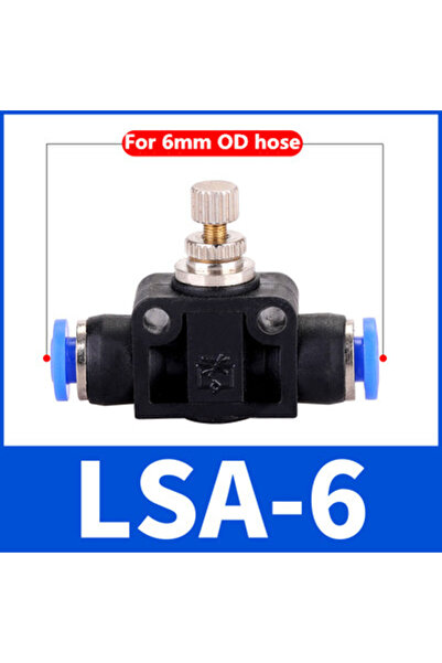 Choice LSA-6-5PCS 5PCS Pneumatics Air Throttle Valve Speed Control Quick Hose...