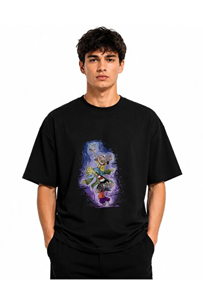 Inscriptie Tricou Unisex Bumbac Premium Casual " Ed, Edd n Eddy - action "
