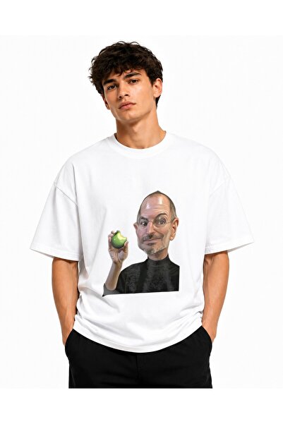 Inscriptie Ουνισέξ Βαμβακερό T-Shirt Υψηλής Ποιότητας  "Καρικατούρα Στιβ Τζομ...