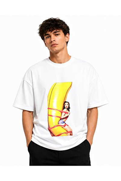 Inscriptie Tricou Unisex Bumbac Premium Casual " Banana gonflabila "