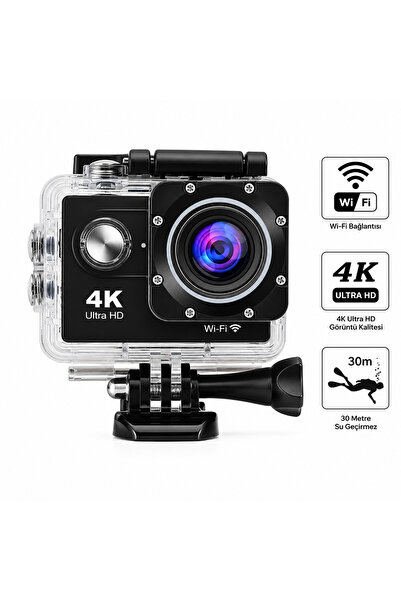 4k Ultra Hd 170 Derece Wifi Li Aksiyon Kamera Full Aparat