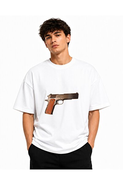 Inscriptie Унисекс премиум памучна ежедневна тениска " Colt 1911 "