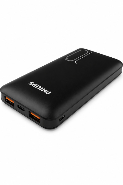 Philips DLP6812CB 10.000mAh Power Bank, PD+2, QC 3.0, Type-C ve 2x USB-A Bağl...