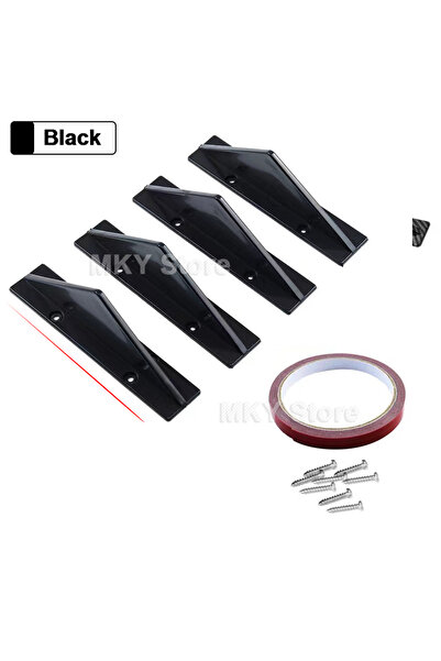 Choice7 Straight black 4pcs Universal ABS Car Modified Rear Bumper Diffuser S...