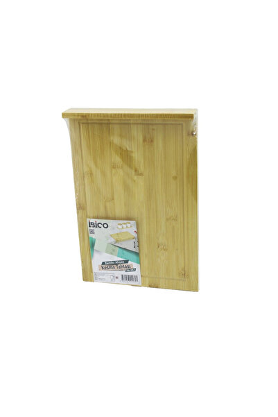Go İthalat 25X35Cm Wooden Bamboo Cutting Board - Cutting Board with Channel o...