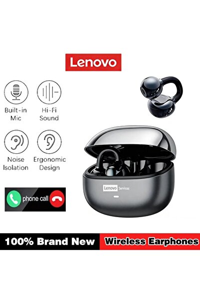 Choice1 Lenovo Grey LE302 Wireless Headphones Bluetooth 5.3 Ear Clip HIFI Sou...