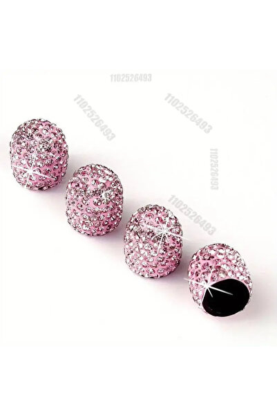 Choice11 4pcs-Pink 2/4PCS Diamond Car Tire Valve Caps Shining Dust-proof Whee...