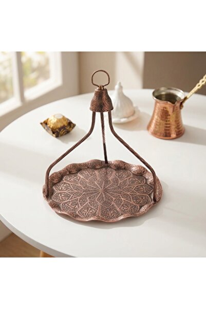 Generic Handmade Red Tray with Handle Stand – Authentic, Decorative, Easy to ...