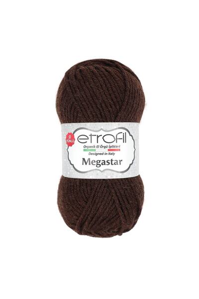 Etrofil Megastar Knitting Yarn Brown 75% Acrylic 25% Wool 100g 110m (77013)