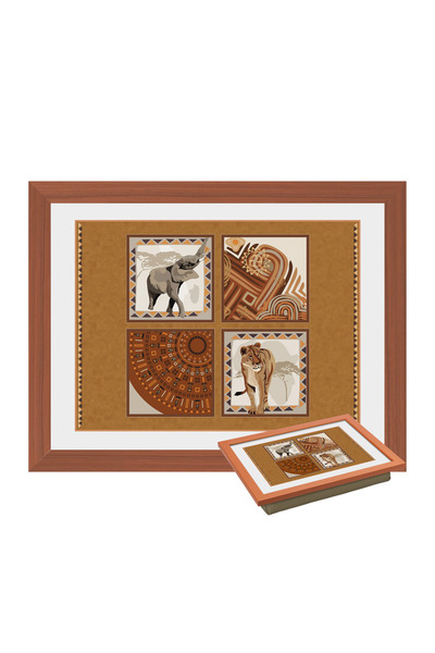 Funny Design Keyif Tepsili Diz Minderi- Elephant