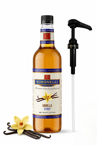 Simonelli Kahve Ve Kokteyl Şurubu Vanilya Aromalı 700 ml Pompa Hediyeli
