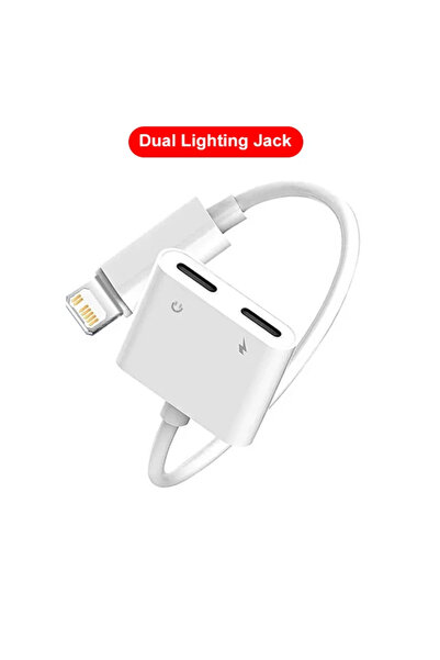 Choice Dual lighting Jack Audio Adapter For iPhone 14 13 12 11 Pro Max Aux Ja...