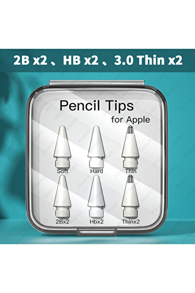 Choice رؤوس أقلام رصاص بديلة 2B × 2 و HB × 2 و 3.0 × 2، 3/6 قطع، طبقتان، 2B و...
