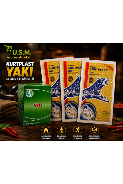 u.s.m ucuzsanalmarket kurtplast yakı 3 adet ve 1 adet viks masaj yağı 38 gr ,...
