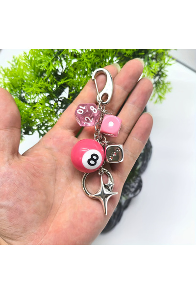 Choice style 1 Retro Dice Pendant Keychain, Decorative Single Keychain, Suita...