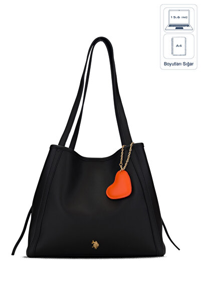 U.S. Polo Assn. حقيبة كتف نسائية سوداء Us26181