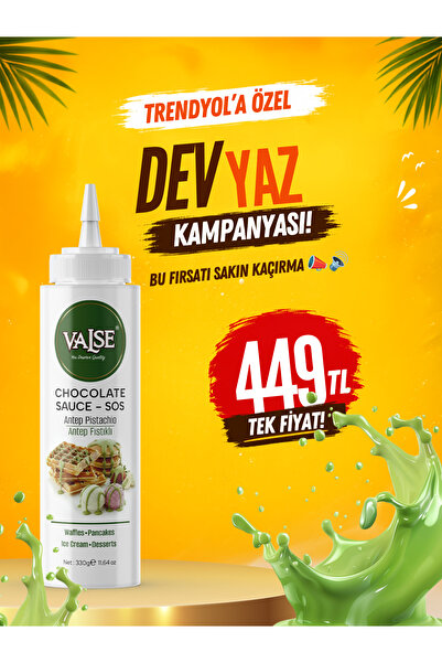 Valse Gerçek Antep Fıstıklı Sos (Glutensiz) 330 Gr Waffle & Pankek & Meyve & ...