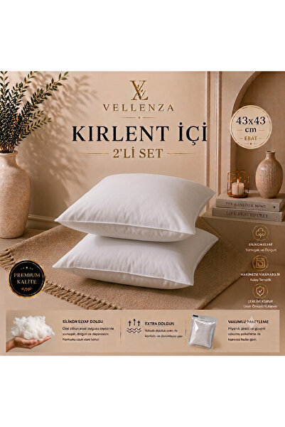 Vellenza 2 ADET Silikonize Elyaf Dolgulu Yastık İçi 35x45 ve 50x70 cm Mikro K...