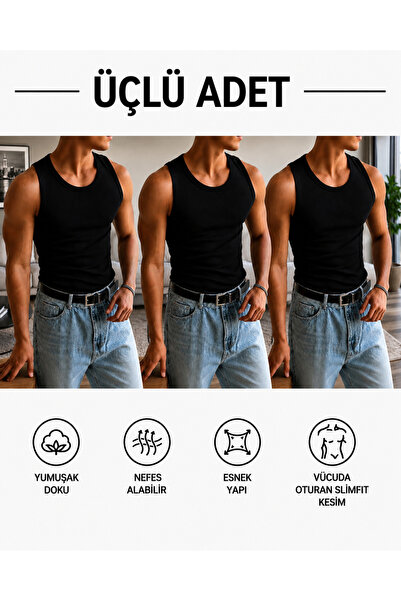 Livik Men's Halter Collar Ribbed Fabric Slimfit Lycra Undershirt for Sports a...