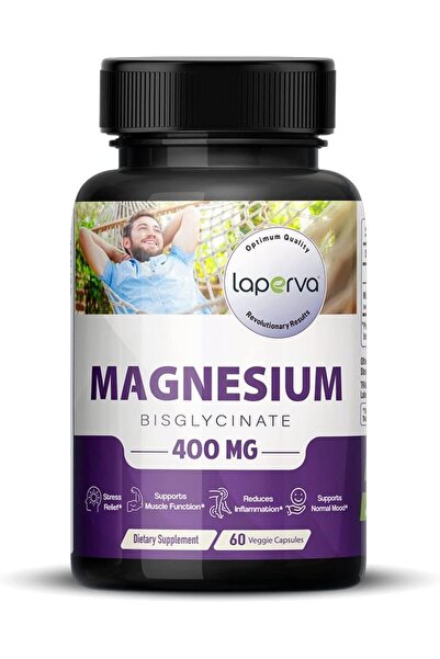 Laperva Magnesium Bisglycinate, 400 Mg, 60 Veggie Capsules, Advanced Muscle S...