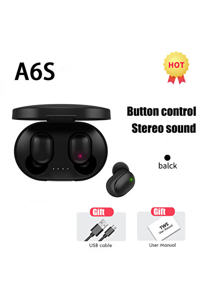 Choice1 Black TWS A6S Headset Wireless Earphones Bluetooth Headphones Sport S...