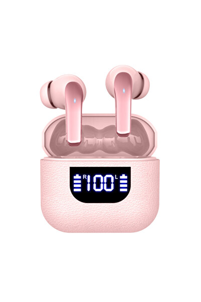 choice2 Pink Wireless Earphone 40dB Noise Cancelling Bluetooth 5.3 Headphone ...