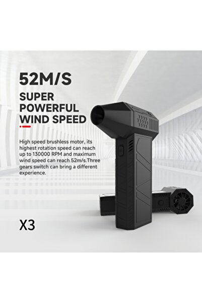 Choice 1pc AMNVOLT X3 130000RPM Wind Speed 52m/s Turbo Jet Fan Turbo Fan Indu...