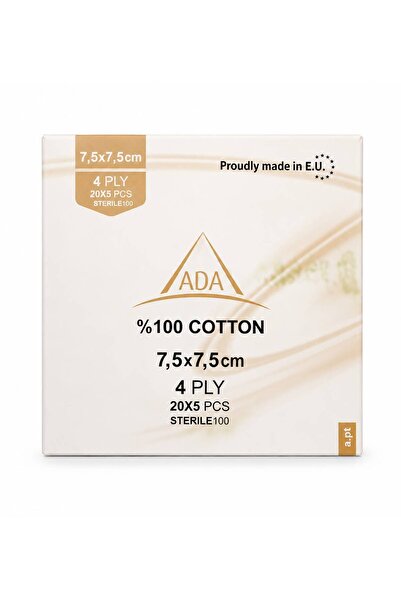 adenis Gazlı Bez Steril Spanç 7,5*7,5 cm 4kat 20*5 adet