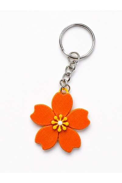 Generic Brand Sakura Flower Keychain – 3D Printed Cherry Blossom Accessory