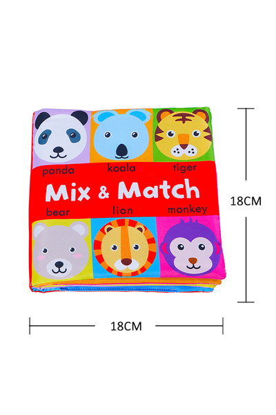 Choice Jungly Cartoon Animal Face Matching Cloth Book Torn Baby Stereo Cloth ...