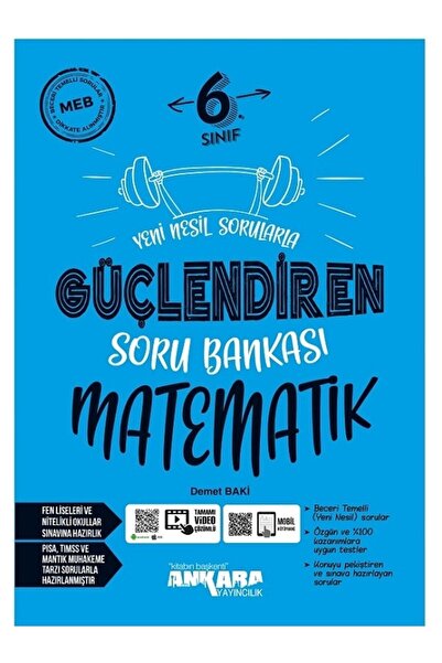Ankara Yayıncılık 6. Sınıf Matematik Güçlendiren Soru Bankası