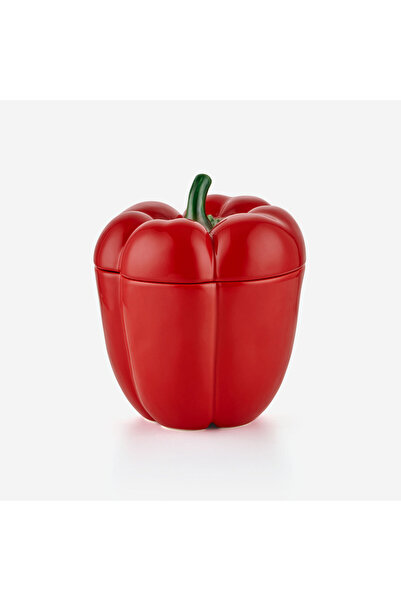 Bordallo Pinheiro Pepper Red Ceramic Storage Container 22 cm