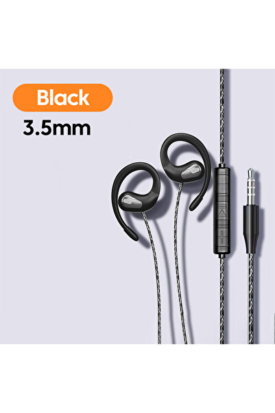 Choice4 1.2m 3.5mm Black 3.5mm/Type-C Wired Headphones Hook-on Ear HD Noise C...