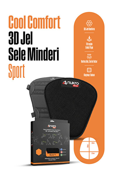 Nukrotech Cool Comfort 3D Jel Motosiklet Sele Minderi - Sport