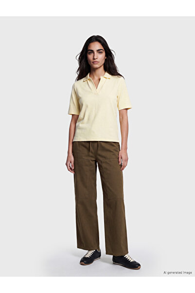 LC Waikiki Nevavm Wideleg Women's Jean Trousers with Elastic Waist and Differ...