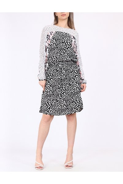 Evendi Rochie scurta, Alb-Negru