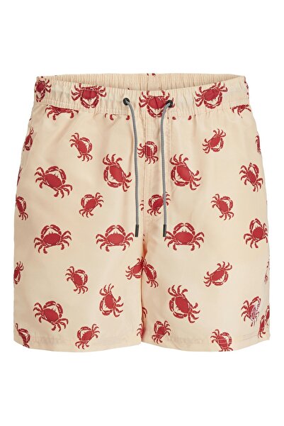 Jack & Jones Plus Jack&Jones Plus Erkek Desenli Şort - Yazlık Plaj Şortu - Ra...