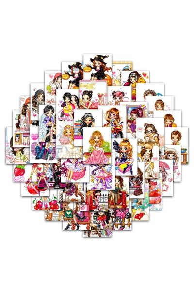Choice 63pcs 63pcs Kawaii Korean-style Y2K Retro Pixel Dolls Avatar Die-cut S...