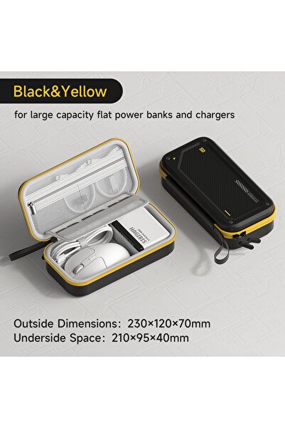 Choice1 Black Yellow Hagibis Electronic Organizer Traveling Case Bag EVA Hard...