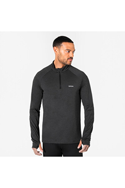 Decathlon Kiprun Erkek Uzun Kollu Koşu Tişörtü - Siyah - Kiprun Run 100