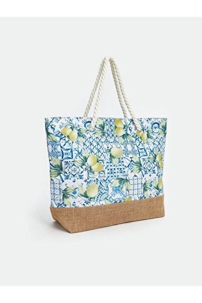 LC Waikiki LCW ACCESSORIES Γυναικεία τσάντα παραλίας με στάμπα