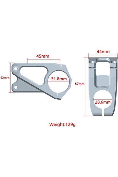 tur bike Siyah Silver Lunje Gidon Boğazı 31.8 Mm