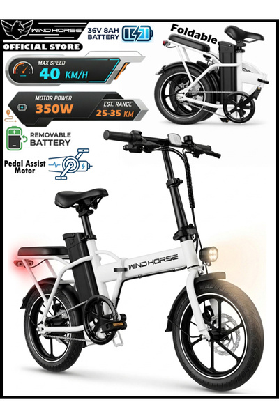 Wind Horse W2A Folding Electric bike with 350W High Speed Motor, 36V 8AH Batt...