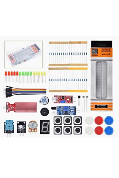 Choice10 مجموعة أدوات البدء للوحة تجارب Arduino Uno R3 مجموعة تعليمية بسيطة أ...