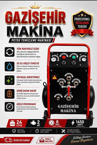 Gazişehir Makina PETEK TEMİZLEME MAKİNASI 2 HP( BU ÜRÜNDE TIKANIKLIK AÇMA HOR...