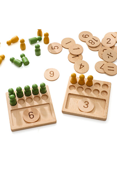 Choice1 PMZ124002-1P Montessori Math Toys Colorful Alphabet Number Shape Matc...