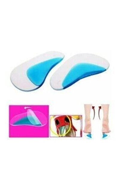AKSCEP Arch Support Gel Flat Insoles Silicone Sole Gap Filler